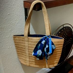 Draper & James straw bag.